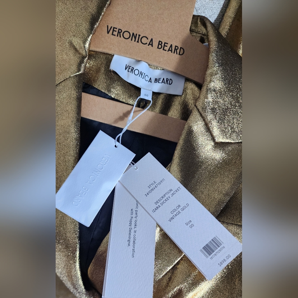 Veronica Beard Gold Metallic Blazer - Picture 11 of 14